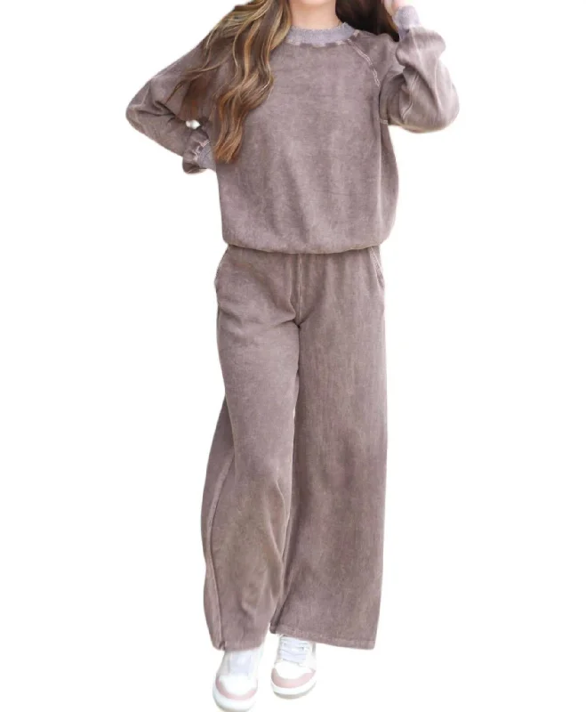 women's polyester pantsBundled Up Pants In Brown