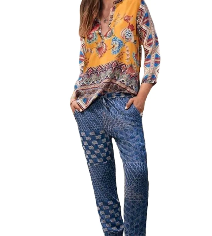 women's summer pantsCher Embroidered Pant In Denim