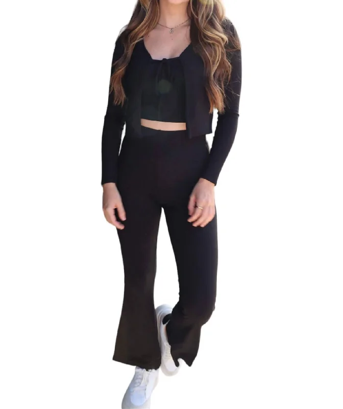 women's elegant pantsFlare Pants In Black