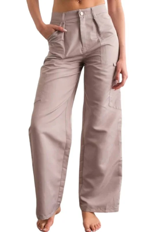 women's timeless pantsIrene Loose Fit Cargo Pants In Grey