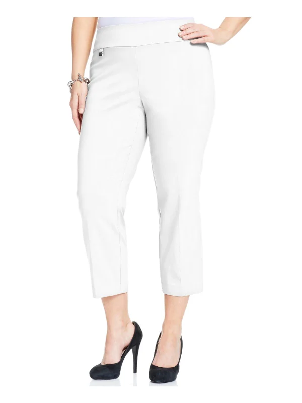 women's slim-fit pantsPlus Womens Twill Stretch Capri Pants