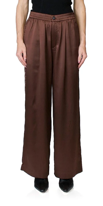 women's distressed denim pantsSilk Pull On Pants In Mahogany