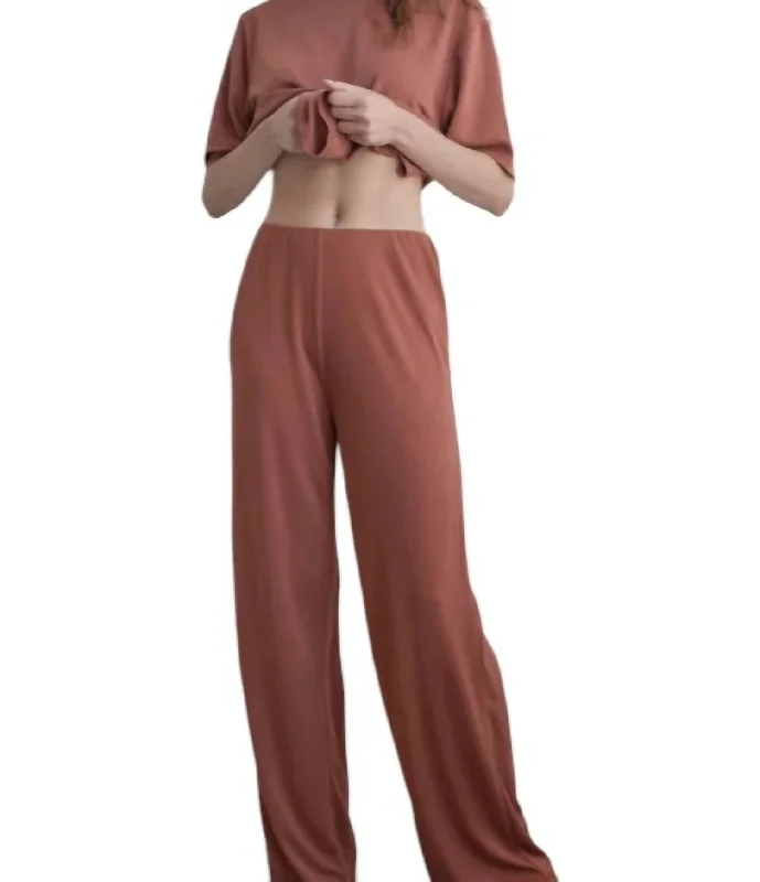 women's velvet pantsSkylar Pants In Rust