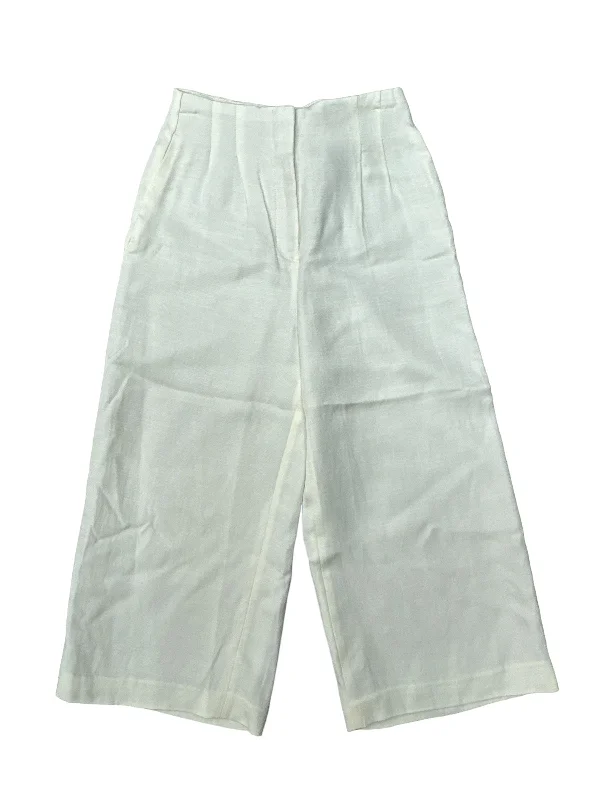 women's button-fly pantsWhite Pants Linen Express, Size Xxs