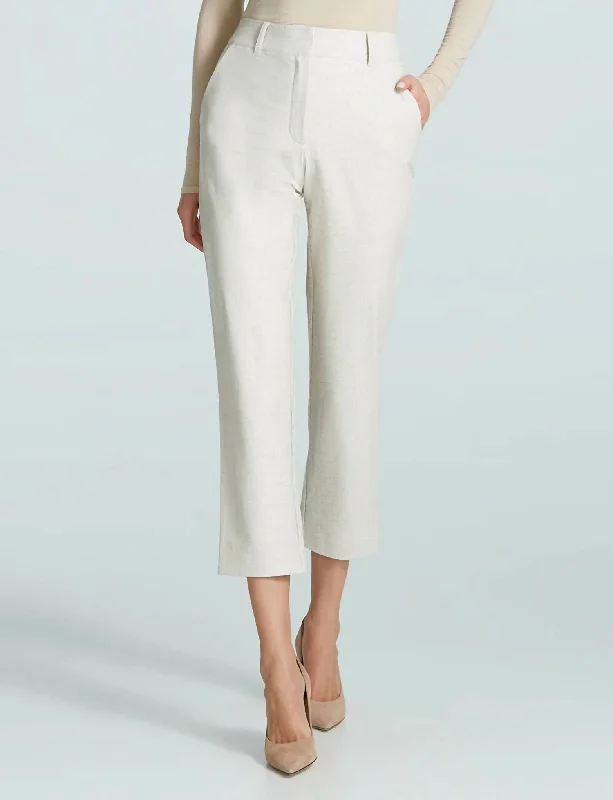 women's timeless pantsWomen's Faux Leather Trouser In Ivory