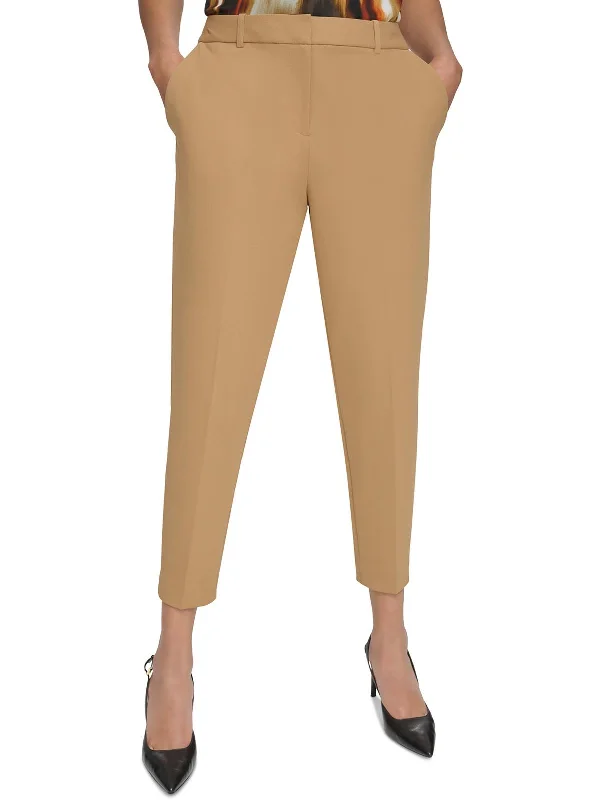 women's high-performance pantsWomens Solid Polyester Ankle Pants