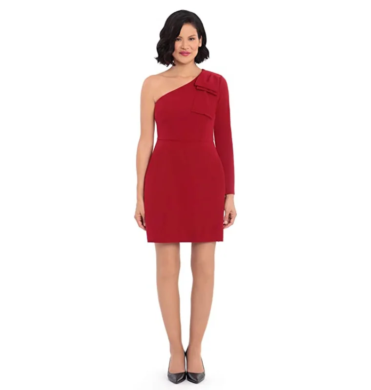 Velvet DressOne Shoulder Cocktail Dress | Red Velvet