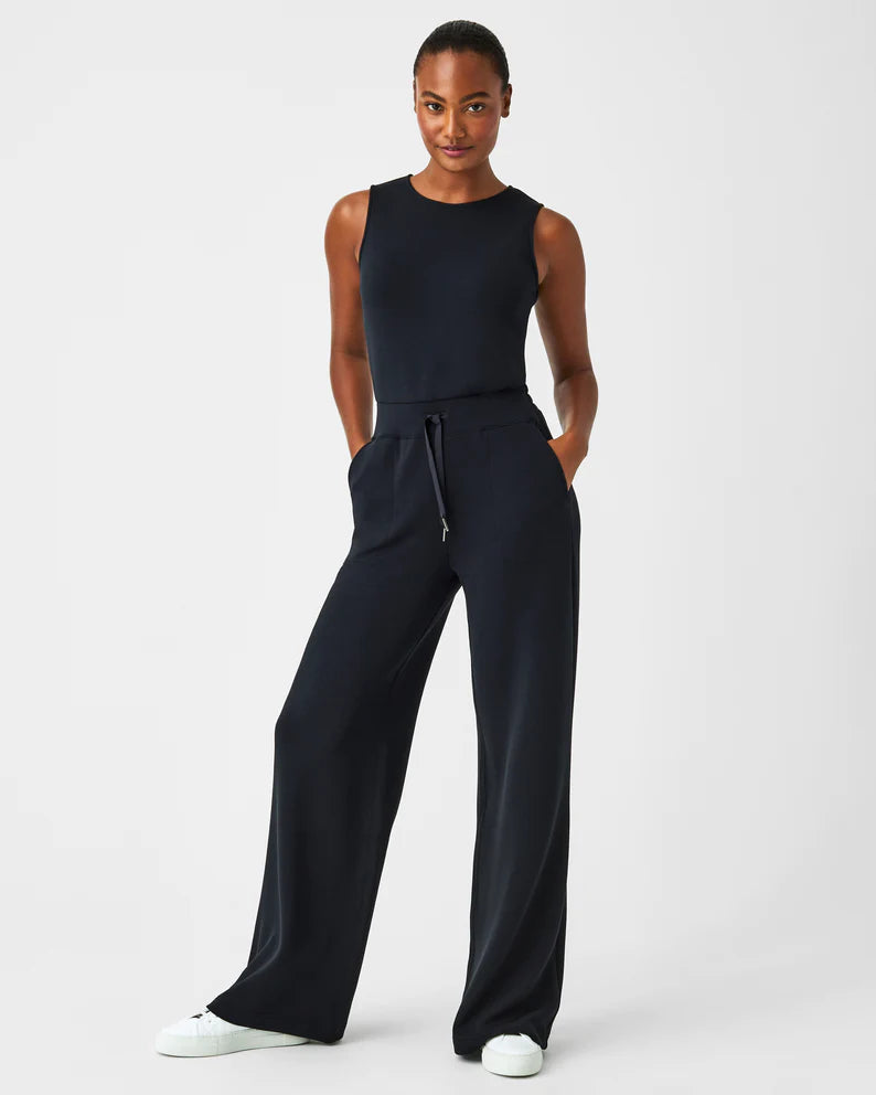 women's jumpsuits for wrinkle-resistant materialsSpanx AirEssentials Very Black Jumpsuit