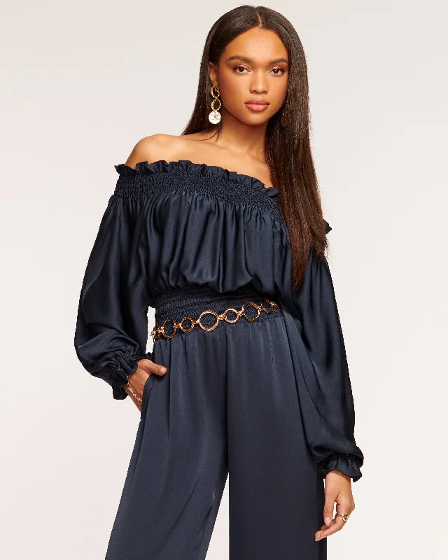 women's casual jumpsuitsTeagan Off-The-Shoulder Jumpsuit