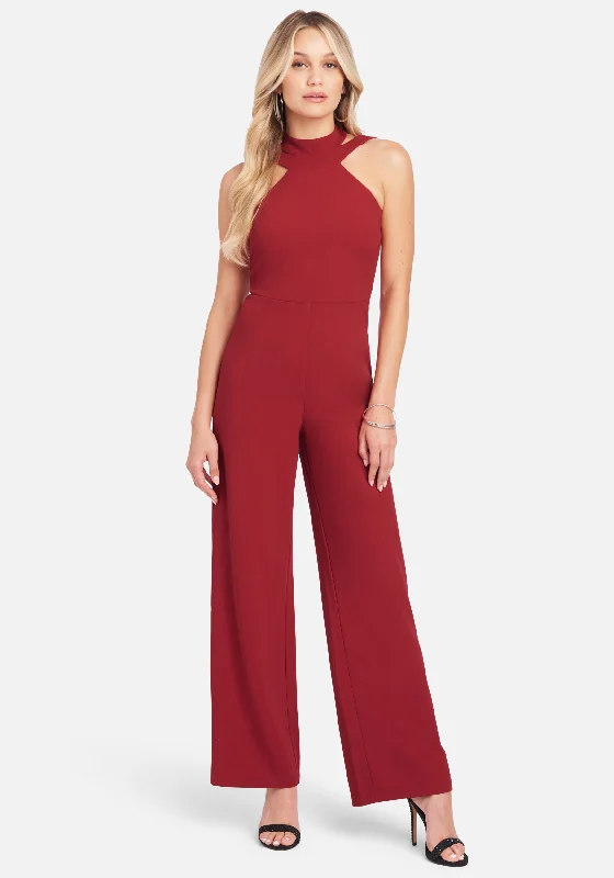 women's jumpsuits made of chiffonWide Leg Halter Jumpsuit