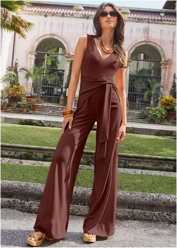 women's jumpsuits for all-day comfortWide Leg Jumpsuit - Auburn