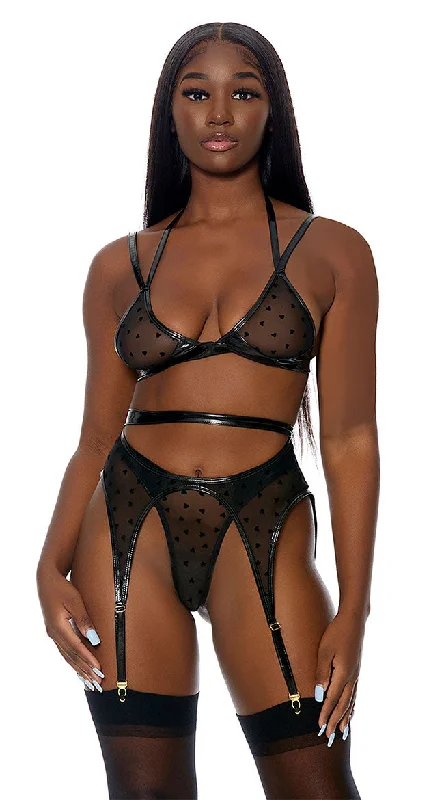 Black Racerback BrasWild At Heart Lingerie Set