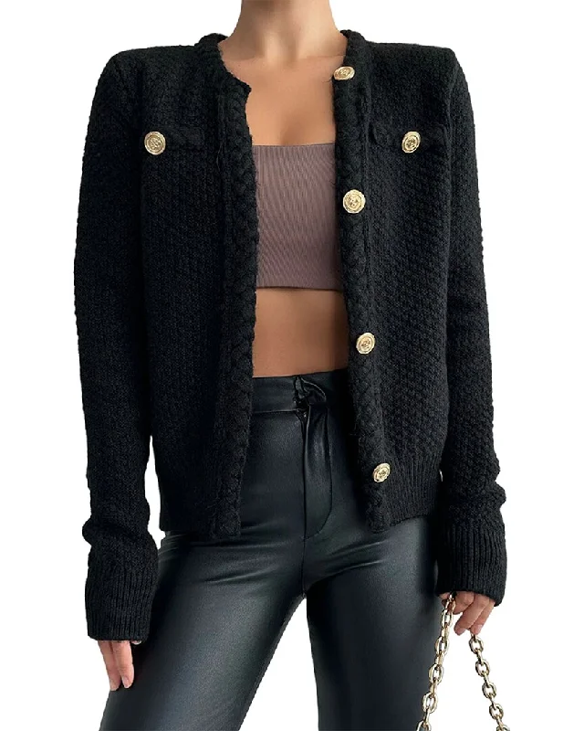 Embellished SweatersQU Style Cardigan