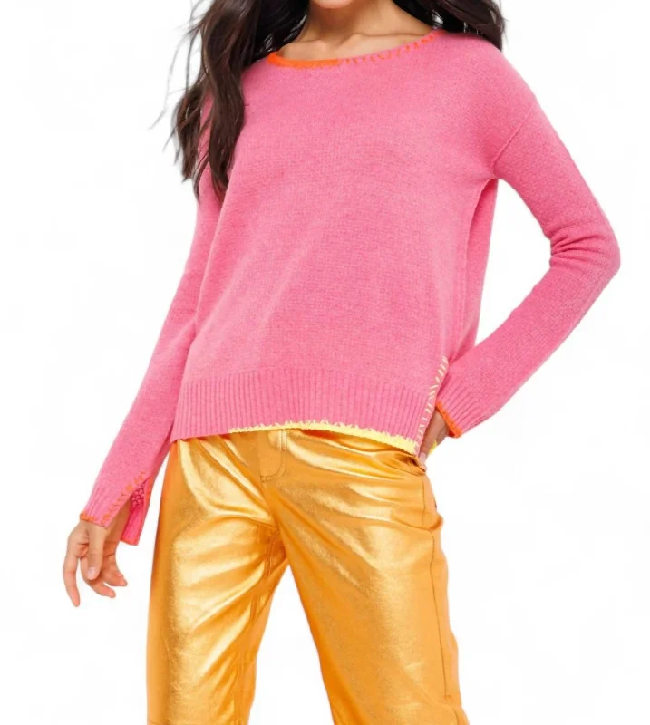 Quick-Dry SweatersSplit Decision Sweater In Pink Punch