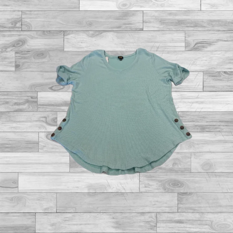 women's tops for those who seek both style and comfortTop Short Sleeve Basic By Lee In Teal, Size: L