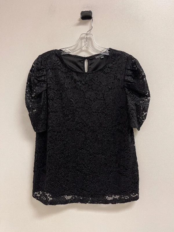 women's tops for casual FridaysTop Short Sleeve By Adrianna Papell In Black, Size: S