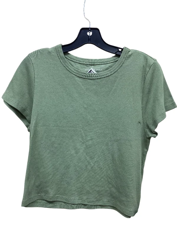 spaghetti strap women's topsTop Short Sleeve By American Eagle In Green, Size: Xl