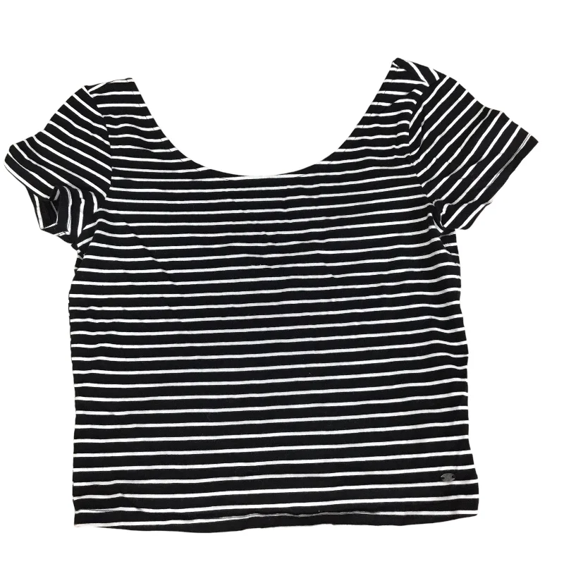 women's tops for those who love bold and vibrant colorsTop Short Sleeve By American Eagle In Striped Pattern, Size: M