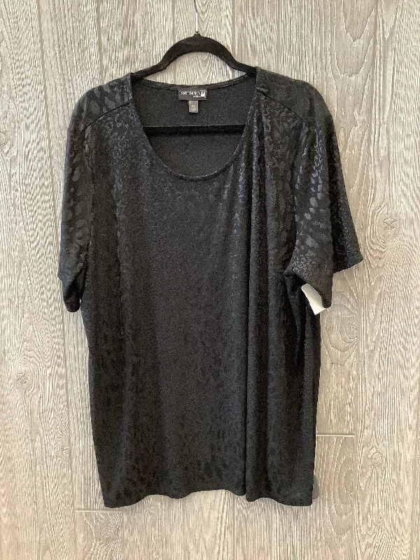 affordable women's topsTop Short Sleeve By Antthony In Black, Size: 2x