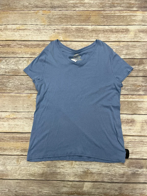 women's tops that offer a perfect blend of style, comfort, and affordabilityTop Short Sleeve By Faded Glory In Blue, Size: 2x