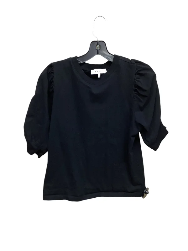 women's tops with sleeveless designsTop Short Sleeve By Frame In Black, Size: L