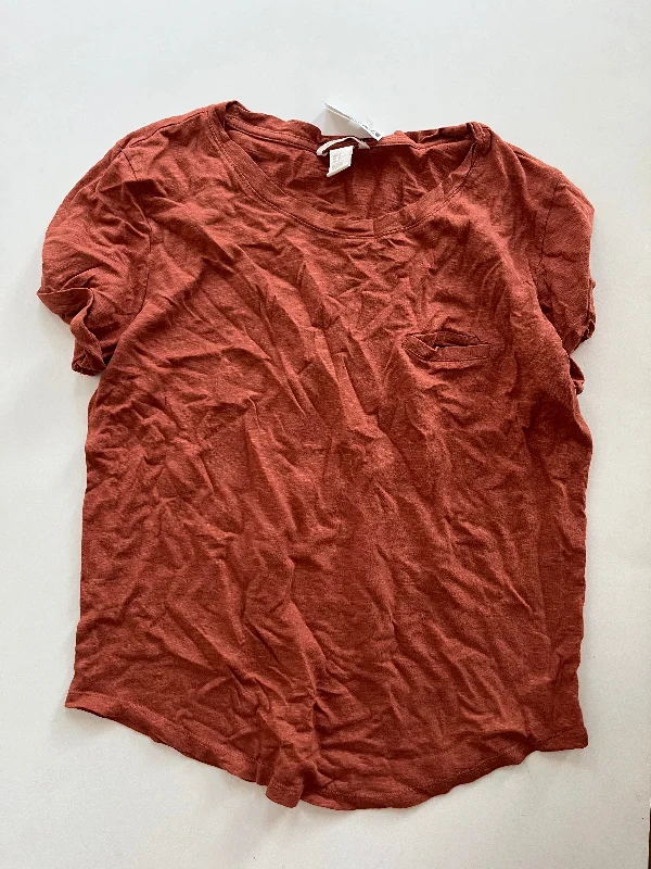 women's tops for statement-making outfitsTop Short Sleeve By H&m In Rust, Size: M