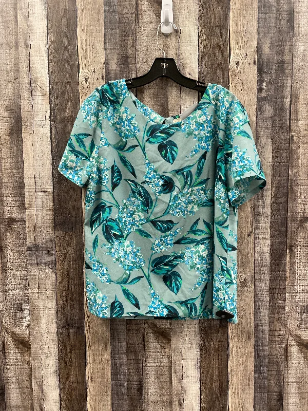 women's tops for smart casual looksTop Short Sleeve By J. Crew In Floral Print, Size: Xl