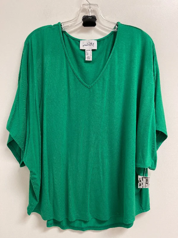 women's tops for those who want to stay updated with the latest fashion trendsTop Short Sleeve By Joseph Ribkoff In Green, Size: M