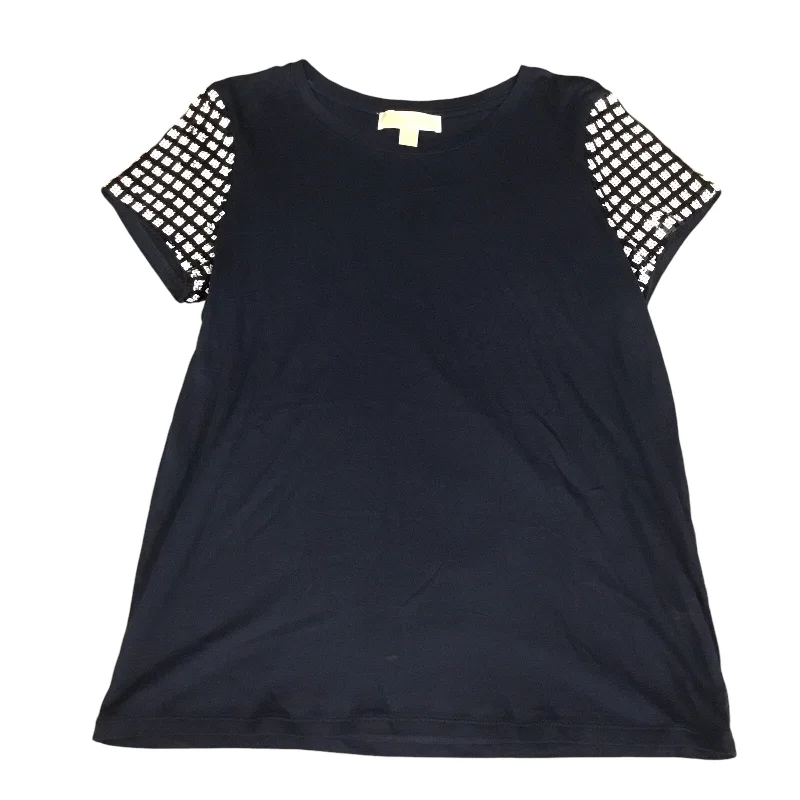 women's tops for those who want to stay on top of the latest fashion trends and wear pieces that are both stylish and on-trendTop Short Sleeve By Michael By Michael Kors In Navy, Size: L