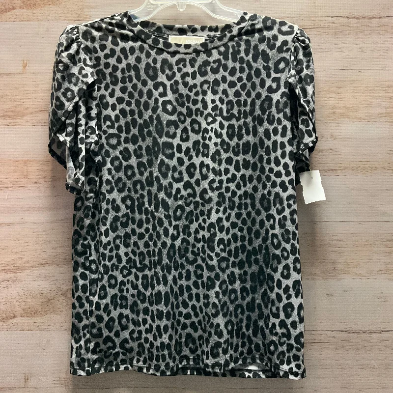 women's tops for those who want to invest in timeless piecesTop Short Sleeve By Michael Kors In Animal Print, Size: S