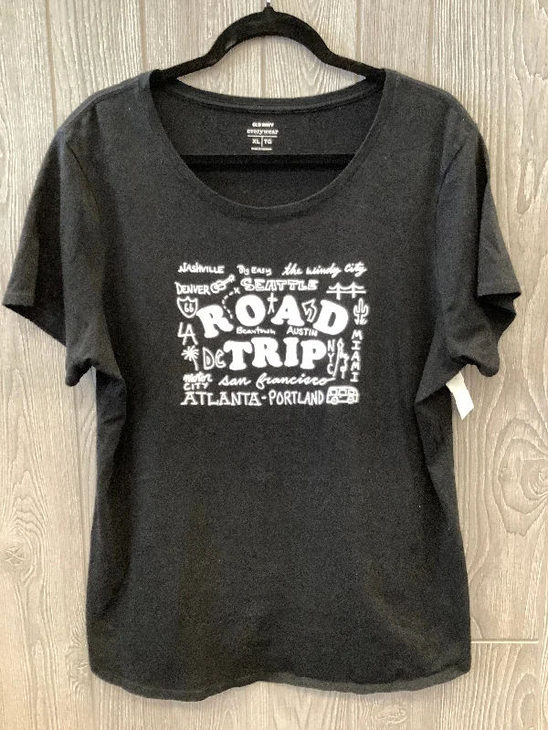 women's tops for those who want to add a touch of sophistication to their casual attireTop Short Sleeve By Old Navy In Black, Size: Xl