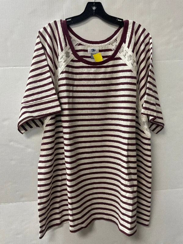 women's tops for those who want to create outfits that reflect their personal style and sense of fashionTop Short Sleeve By Old Navy In Purple, Size: 4x