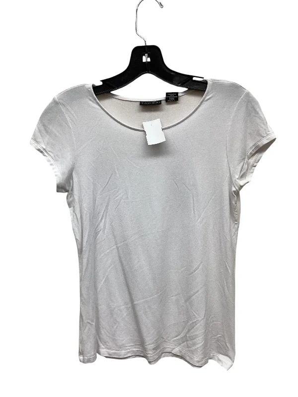 women's tops with sequin embellishmentsTop Short Sleeve By Tahari By Arthur Levine In White, Size: Xs