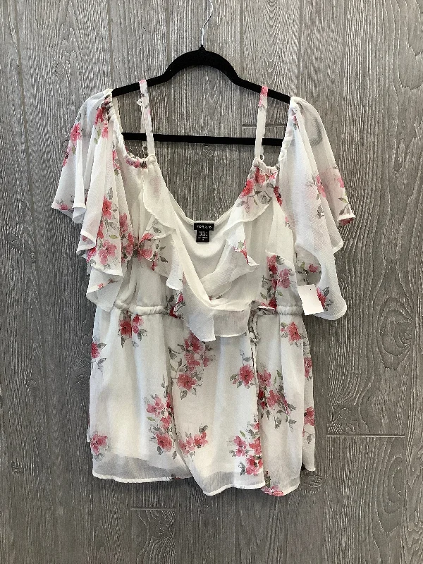 camisoles for womenTop Short Sleeve By Torrid In Floral Print, Size: 3x