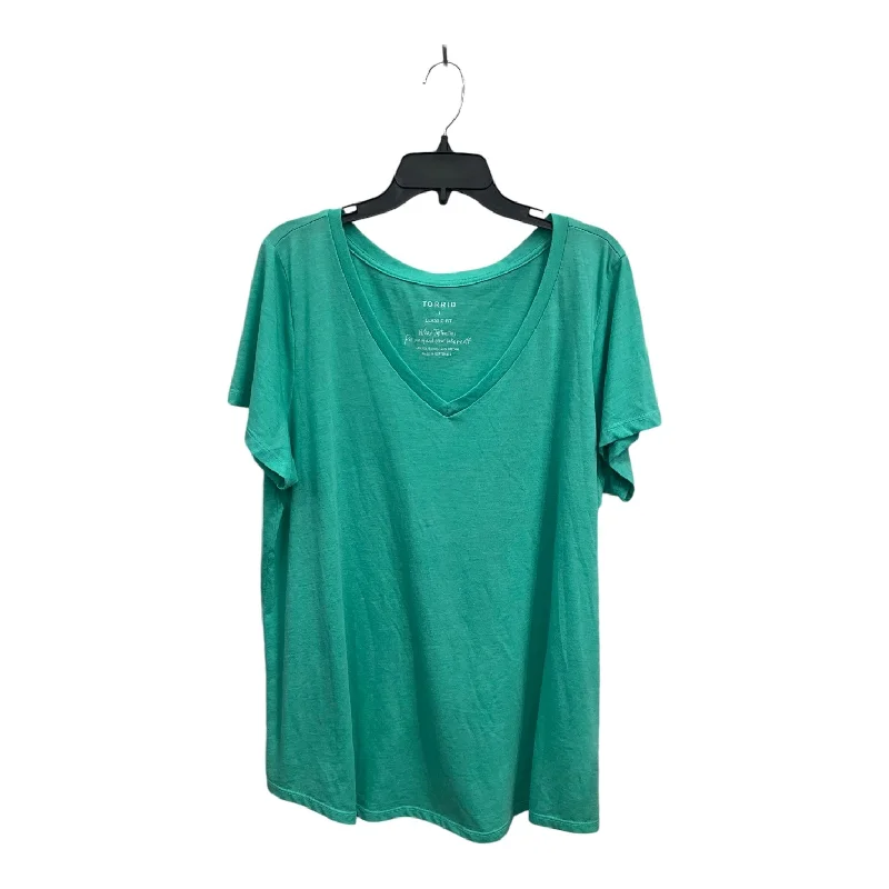 women's tops for business casual attireTop Short Sleeve By Torrid In Teal, Size: 3x