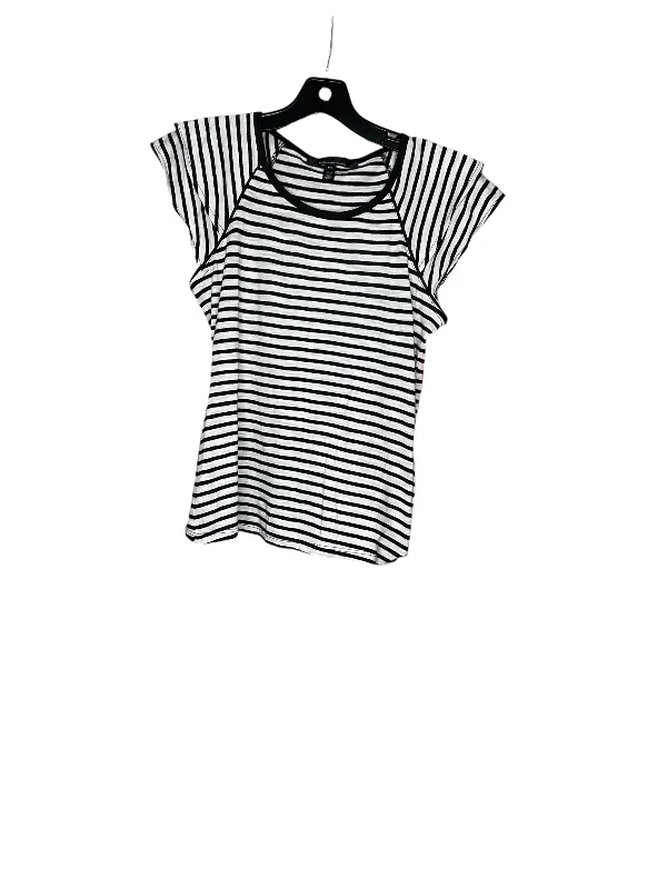 women's tops with sequin embellishmentsTop Short Sleeve By White House Black Market In Striped Pattern, Size: Xs