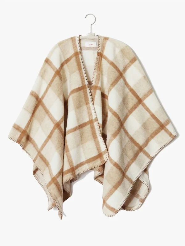 Cashmere SweatersWynter Poncho In Fawn