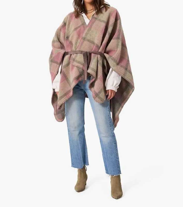 Affordable SweatersWynter Poncho In Mink Rose